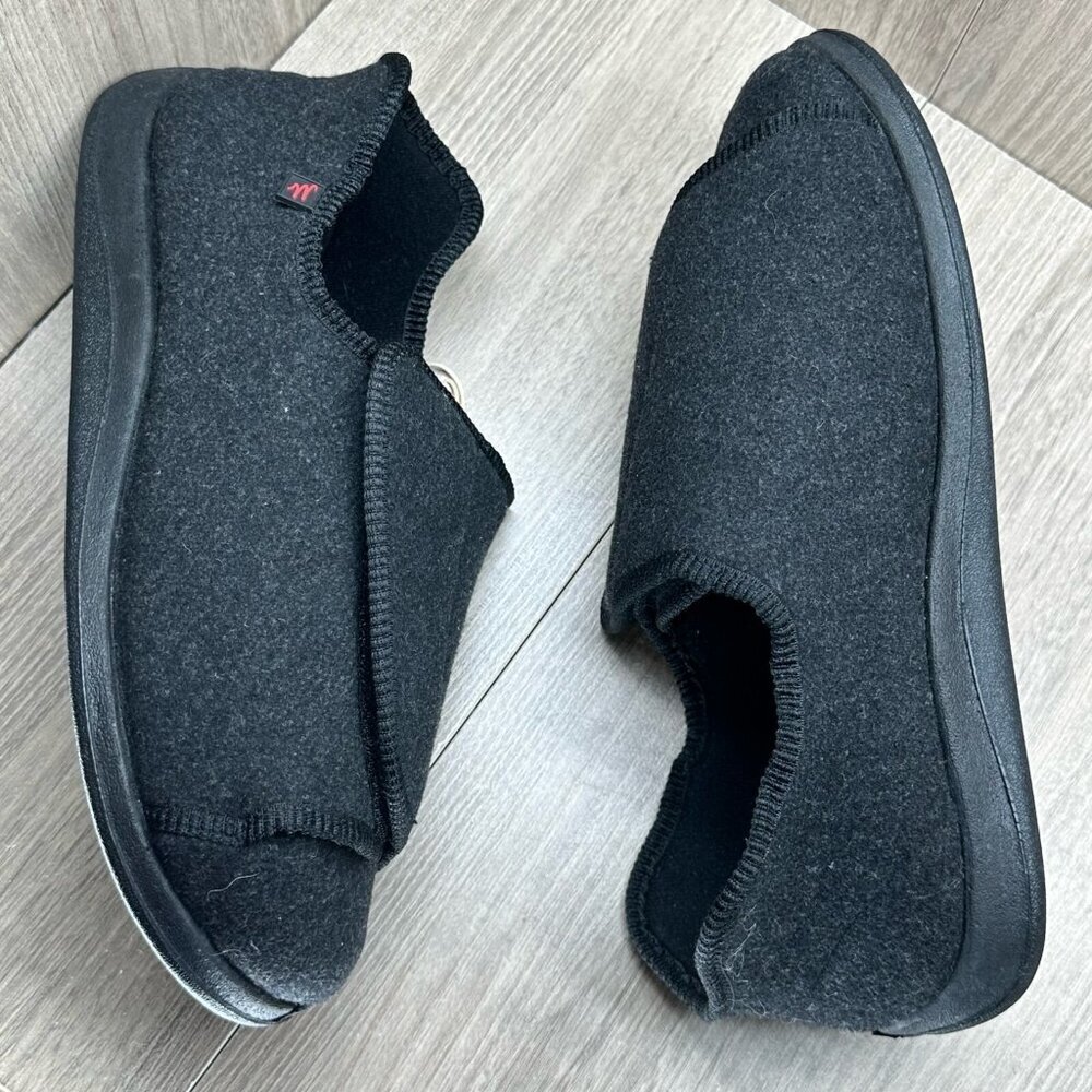 Lesvago Shoes Mens Size 10 Diabetic Slipper Adjustable Slip On Comfort Black - Picture 9 of 12